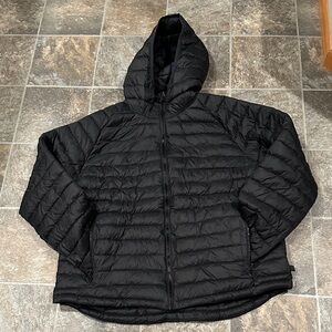 All in Motion Men's Black Hooded Puffer Jacket